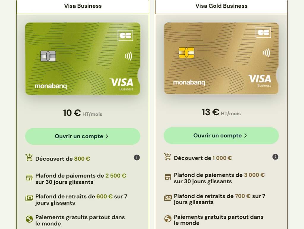 Banque pour auto-entrepreneur Monabanq Pro