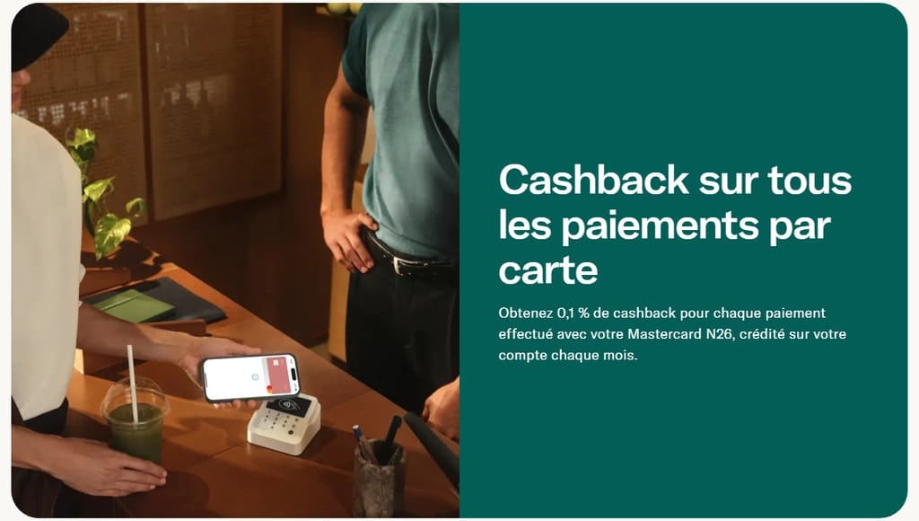 Banque pro cashback N26