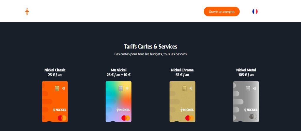 avis tarifs compte Nickel