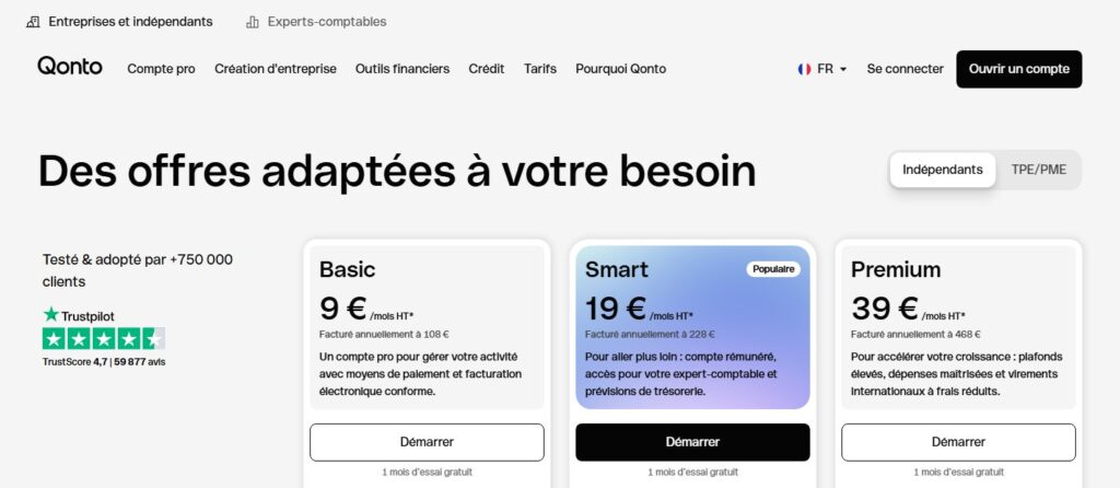Prix compte bancaire professionnel avec création d'entreprise