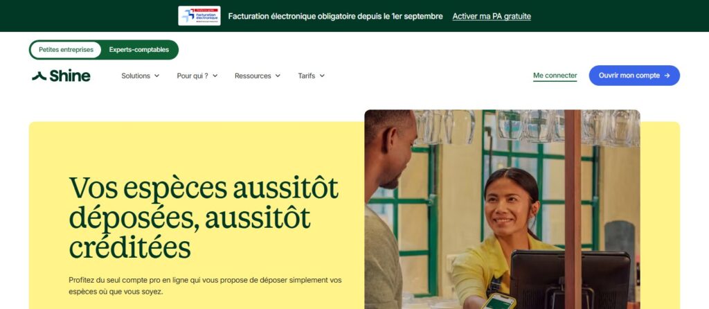 Shine banque moyens d'encaissement avis